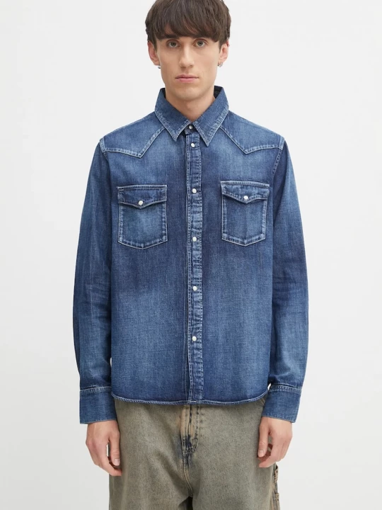 Obrázek produktu Visvim Džínová košile Visvim social sculpture shirt námořnická modř
