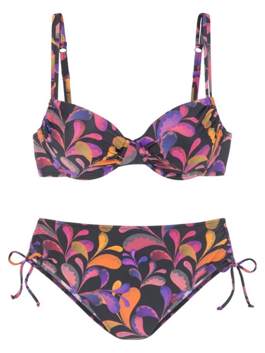 Obrázek produktu VIVANCE Bikiny  fialkově modrá / tmavě oranžová / pink / černá