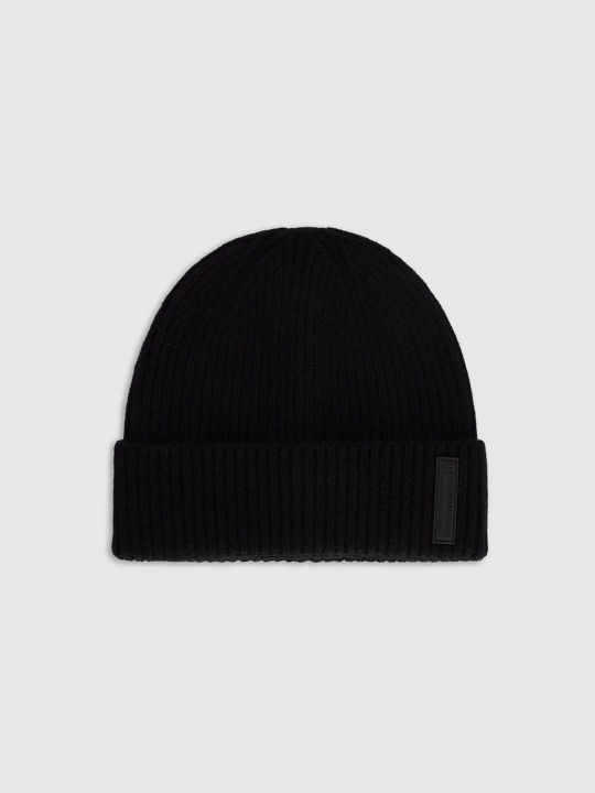 Obrázek produktu Vlněná beanie čepice pánská - černá 4F