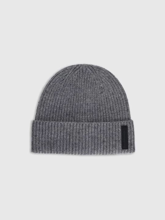 Obrázek produktu Vlněná beanie čepice pánská - šedá 4F