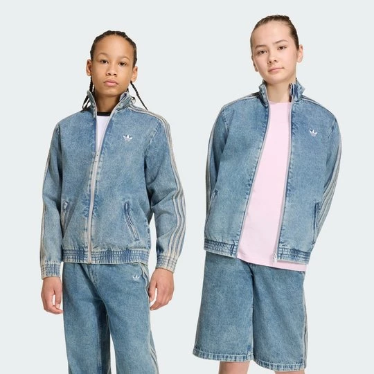 Obrázek produktu VOLNÁ DŽÍNOVÁ SPORTOVNÍ BUNDA FIREBIRD Adidas Worn Blue Denim
