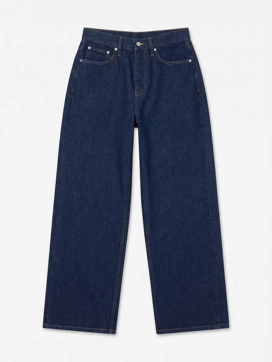 Obrázek produktu Volné džíny Topshop tmavomodrý denim