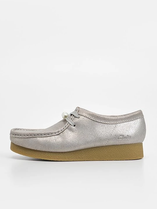 Obrázek produktu Volnočasové šněrovací boty Clarks stříbrná barva