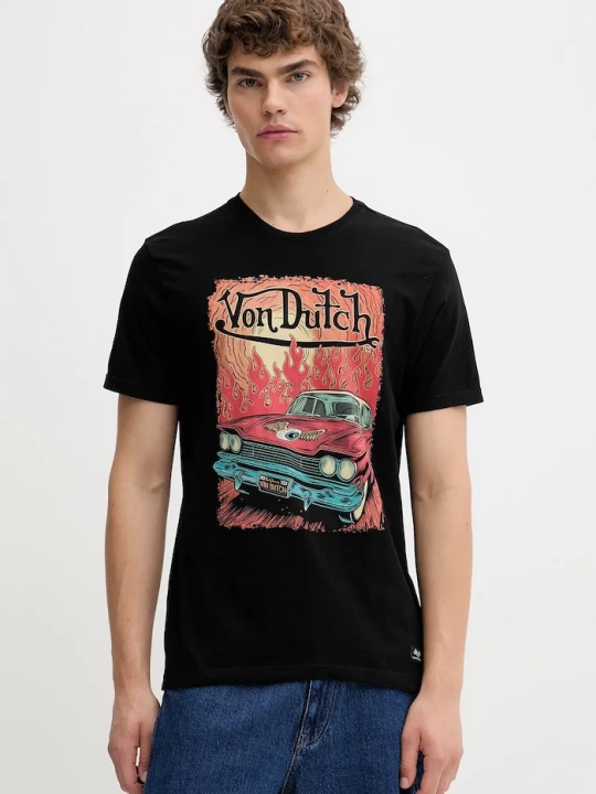 Obrázek produktu Von Dutch Bavlněné tričko Von Dutch černá
