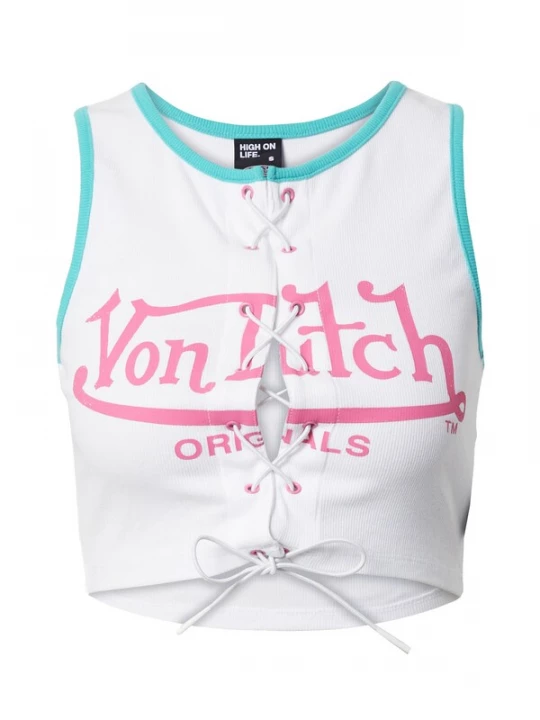 Obrázek produktu Von Dutch Originals Top 'Sunny' aqua modrá / pink / bílá