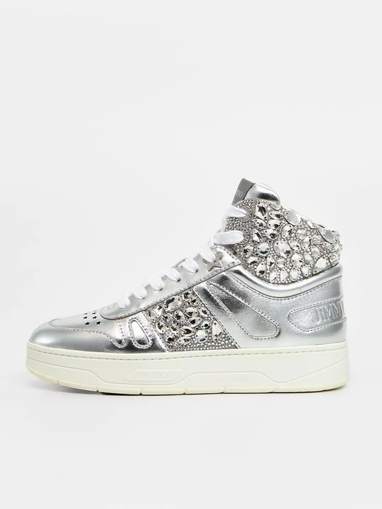 Obrázek produktu Vysoké tenisky Jimmy Choo stříbrná barva