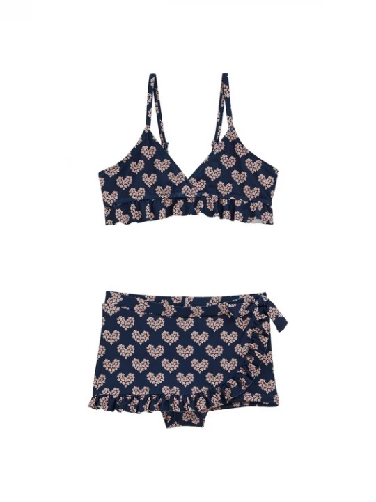 Obrázek produktu WE Fashion Bikiny tmavě modrá / oranžová / bílá