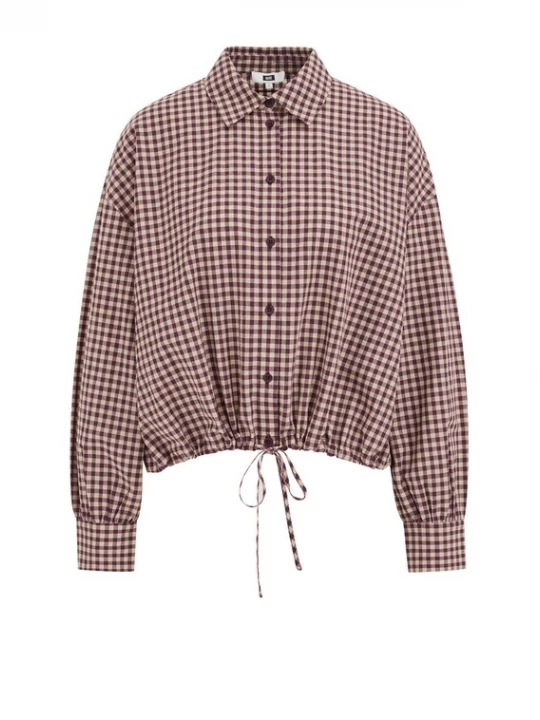 Obrázek produktu WE Fashion Halenka krémová / burgundská červeň