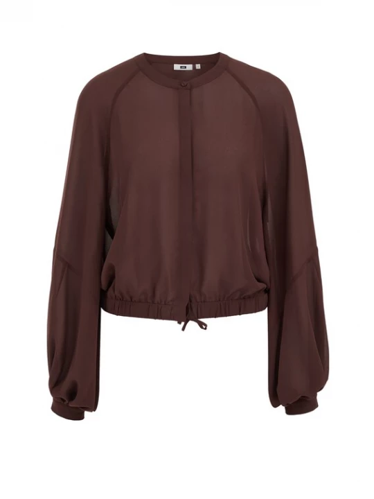 Obrázek produktu WE Fashion Halenka tmavě hnědá