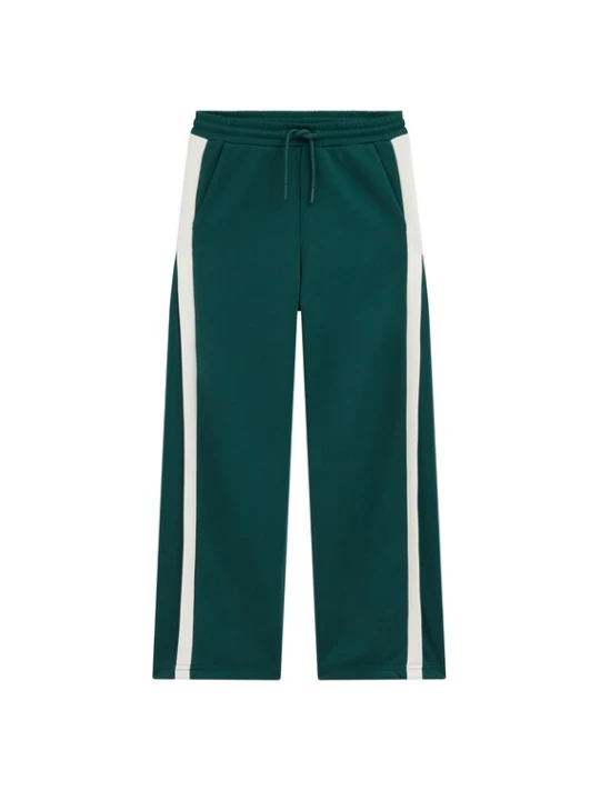Obrázek produktu WE Fashion Kalhoty tmavě zelená / bílá