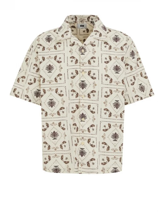 Obrázek produktu WE Fashion Košile režná / tmavě hnědá / světle šedá