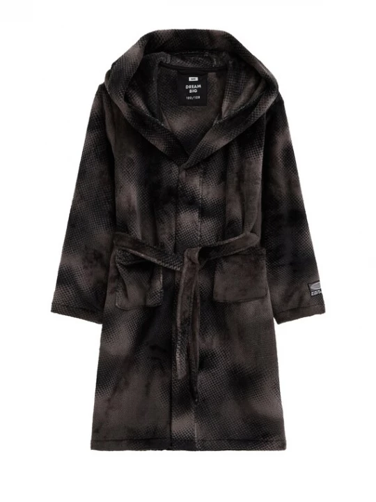 Obrázek produktu WE Fashion Koupací plášť umbra / tmavě hnědá / černá