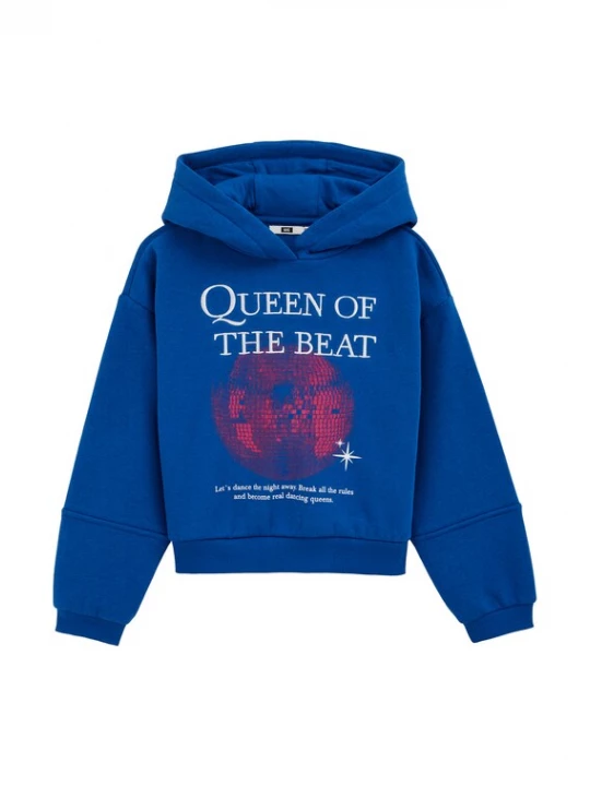 Obrázek produktu WE Fashion Mikina kobaltová modř / tmavě růžová / offwhite