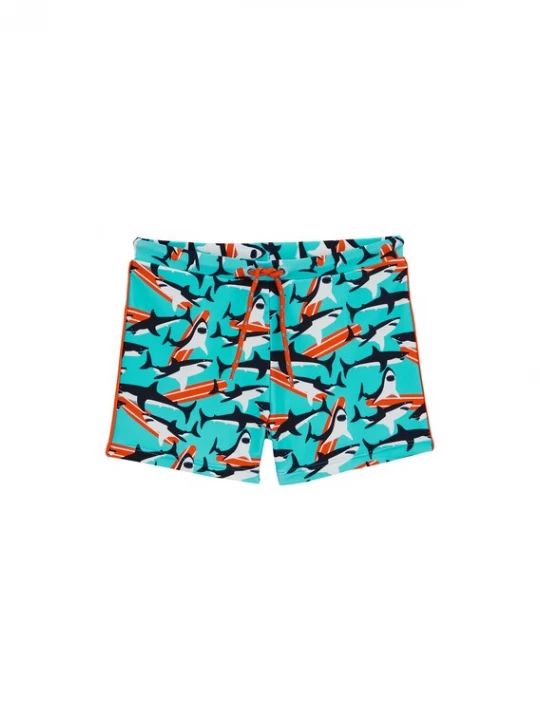 Obrázek produktu WE Fashion Plavky tyrkysová / oranžová / černá