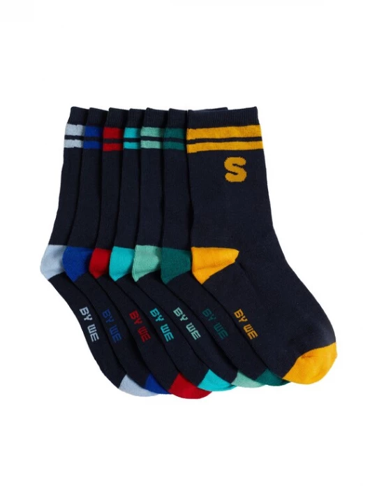 Obrázek produktu WE Fashion Ponožky  modrá / zlatě žlutá / tmavě zelená / červená
