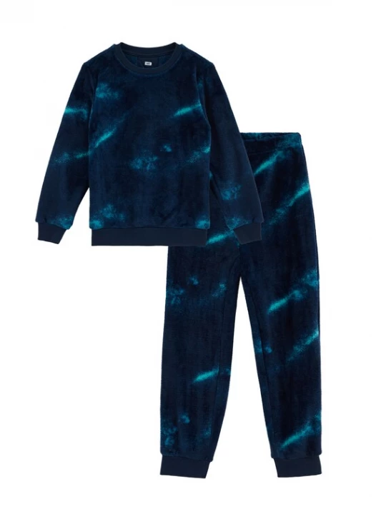 Obrázek produktu WE Fashion Pyžamo aqua modrá / tmavě modrá