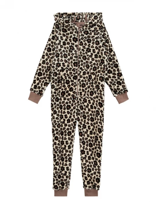 Obrázek produktu WE Fashion Pyžamo krémová / hnědá / mokka / černá