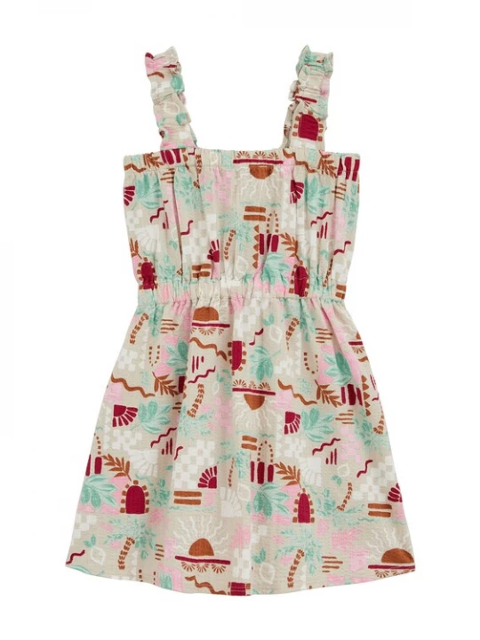 Obrázek produktu WE Fashion Šaty starobéžová / koňaková / mátová / vínově červená