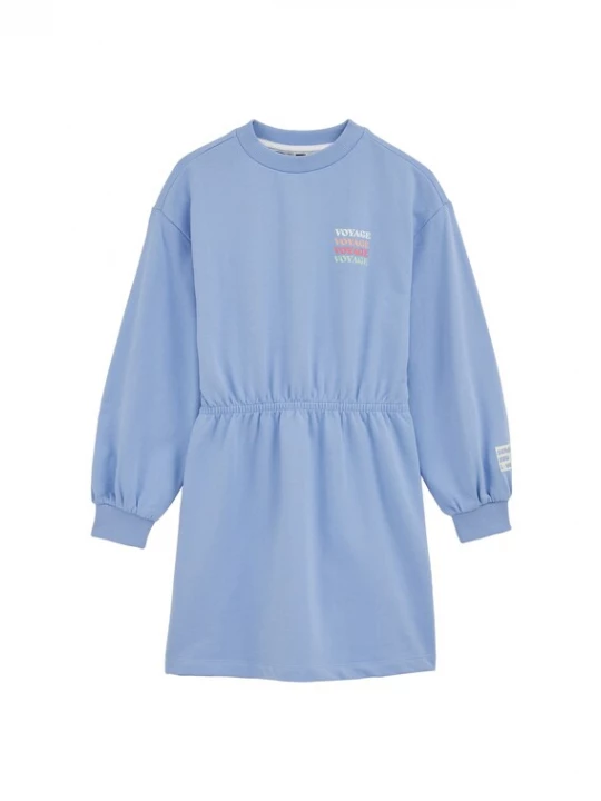 Obrázek produktu WE Fashion Šaty světlemodrá / pastelově zelená / oranžová / brusinková