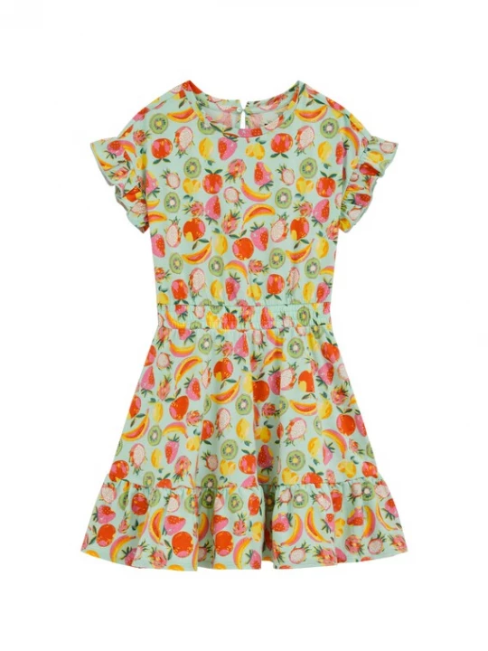 Obrázek produktu WE Fashion Šaty žlutá / mátová / kiwi / pink