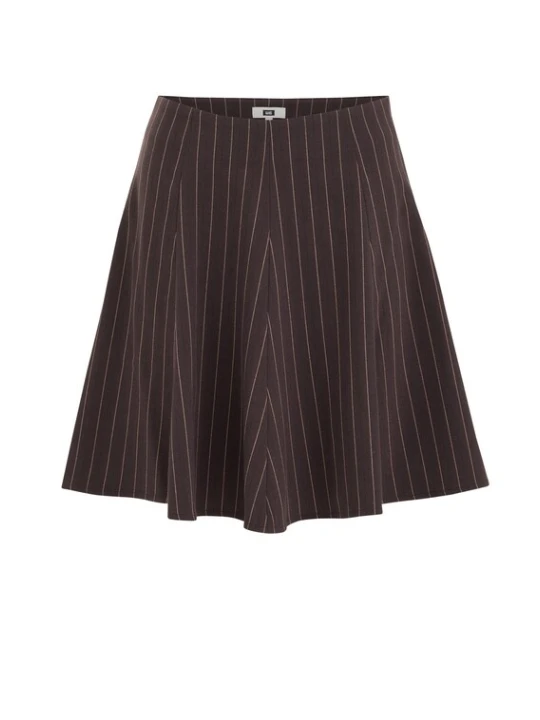Obrázek produktu WE Fashion Sukně tmavě hnědá / bílá