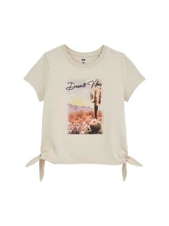 Obrázek produktu WE Fashion Tričko béžová / hnědá / světle žlutá / černá