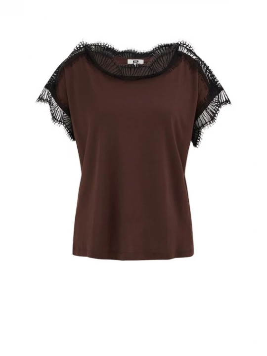 Obrázek produktu WE Fashion Tričko hnědá / černá