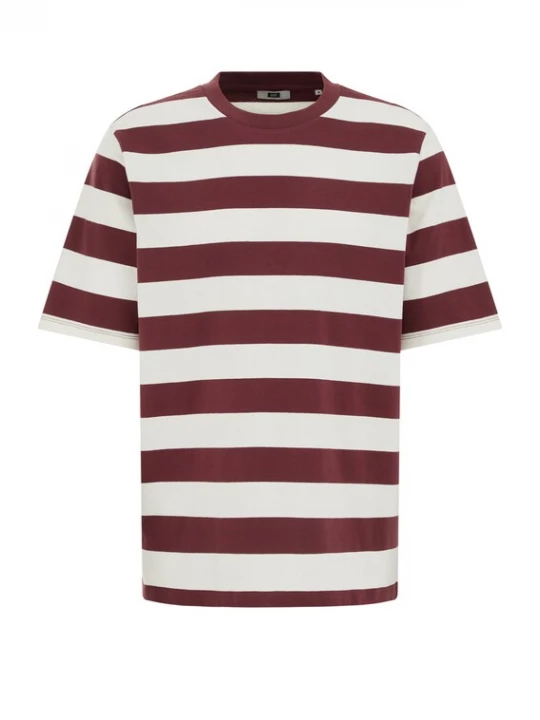 Obrázek produktu WE Fashion Tričko karmínově červené / bílá