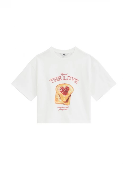 Obrázek produktu WE Fashion Tričko světle hnědá / jasně červená / bílá