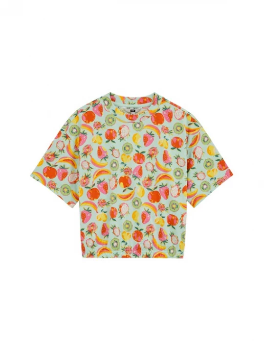 Obrázek produktu WE Fashion Tričko žlutá / mátová / kiwi / světle růžová