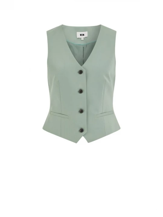Obrázek produktu WE Fashion Vesta pastelově zelená / černá