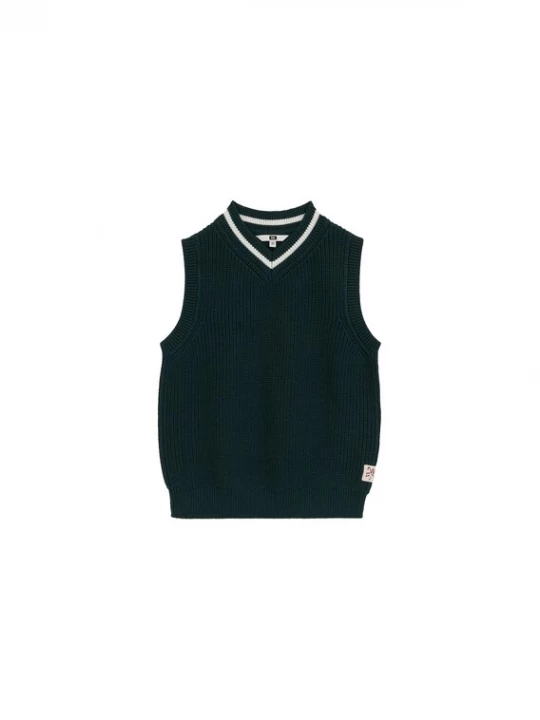 Obrázek produktu WE Fashion Vesta tmavě zelená / bílá