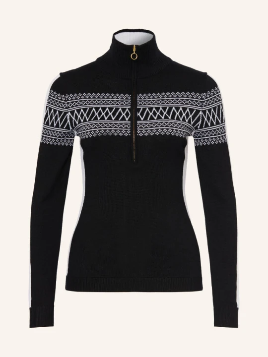Obrázek produktu We Norwegians Bunda Midlayer Signature Z Merino Vlny černá / bílá