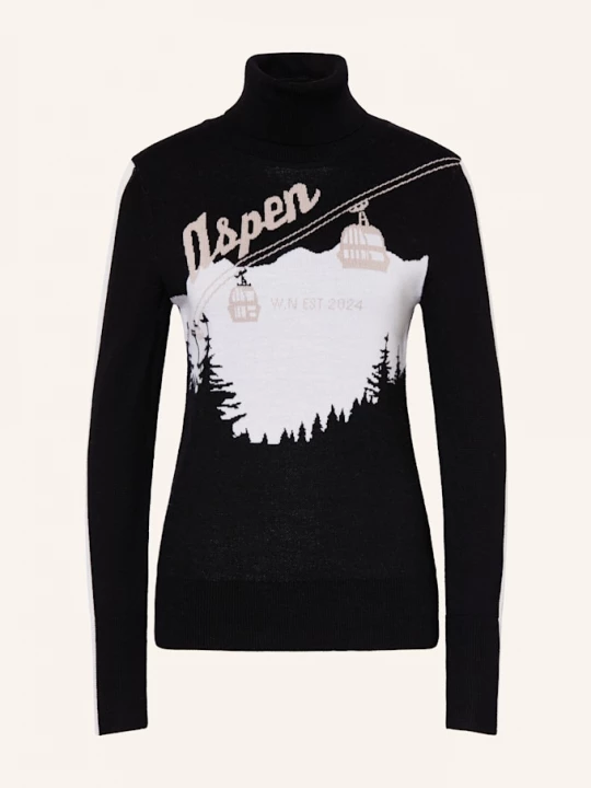 Obrázek produktu We Norwegians Svetr S Rolákem After Ski Z Merino Vlny černá
