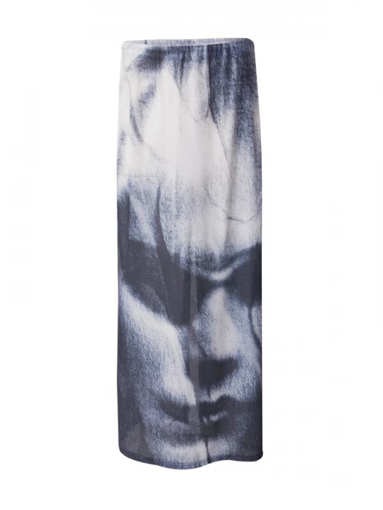 Obrázek produktu WEEKDAY Sukně 'Sting' světle šedá / černá / offwhite