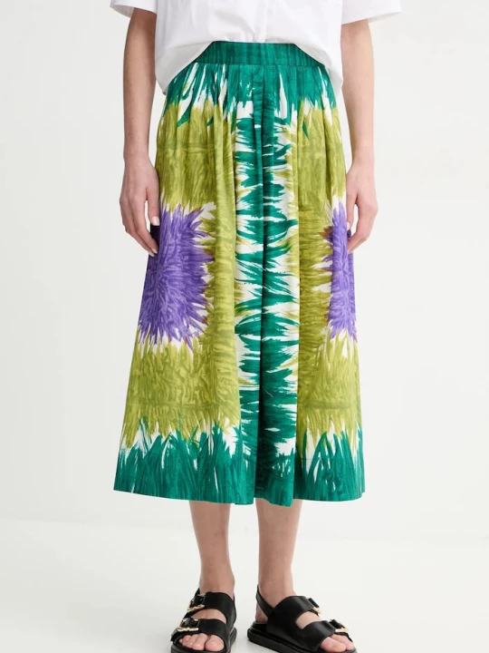 Obrázek produktu Weekend Max Mara Bavlněná sukně Weekend Max Mara zelená