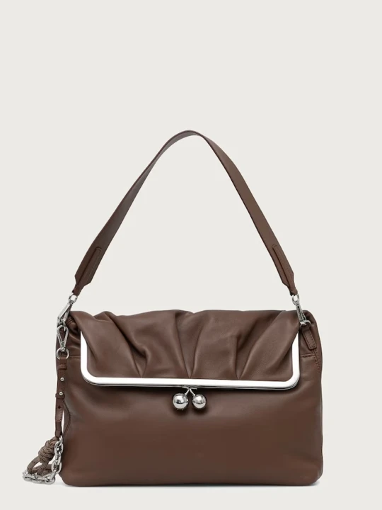 Obrázek produktu Weekend Max Mara hobo kabelka dámská kožená WKASLALOM hnědá