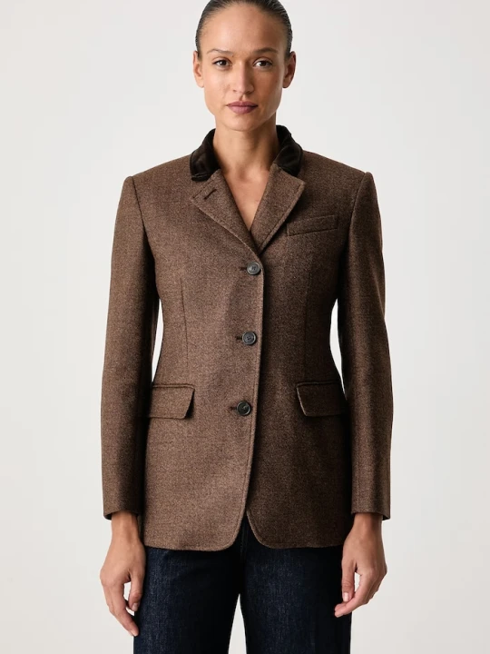 Obrázek produktu Weekend Max Mara jednořadé sako dámské vlněné WKIMARTORA hnědá