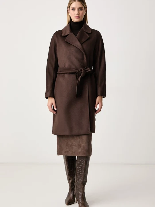 Obrázek produktu Weekend Max Mara kabát dámský vlněný WKDPEDALE hnědá