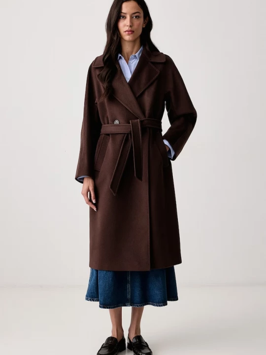 Obrázek produktu Weekend Max Mara kabát dámský vlněný WKDRESINA hnědá