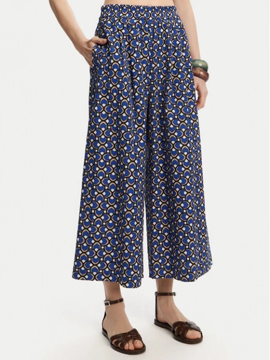 Obrázek produktu Weekend Max Mara Kalhoty culottes Virgin 2515131102 Modrá Relaxed Fit