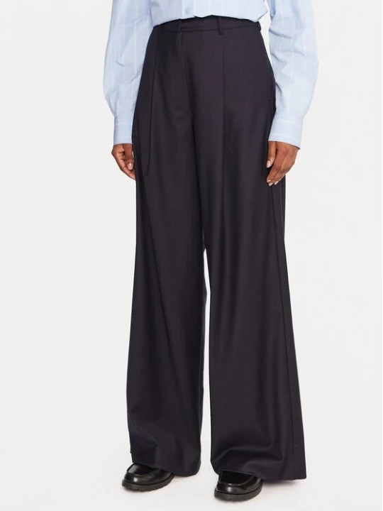 Obrázek produktu Weekend Max Mara Kalhoty z materiálu Globale 2525136162 Tmavomodrá Wide Leg