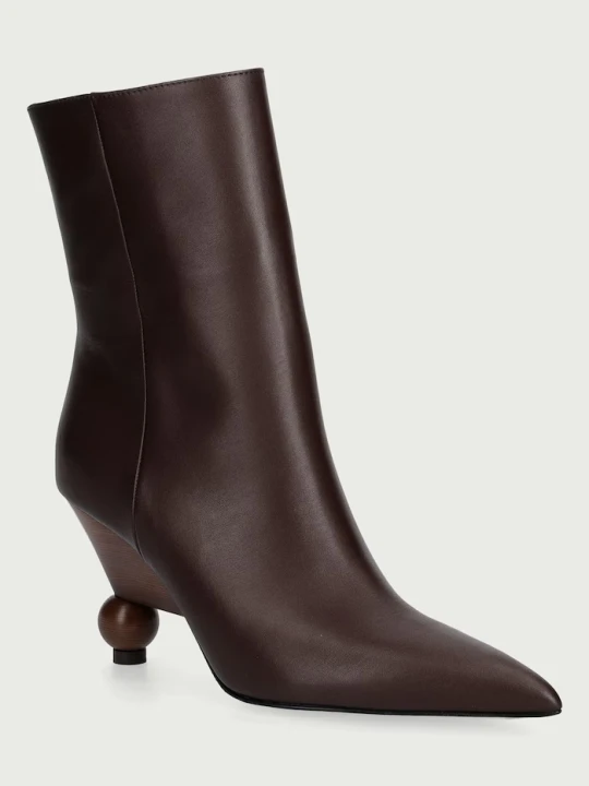 Obrázek produktu Weekend Max Mara kotníkové boty dámské kožené hnědá