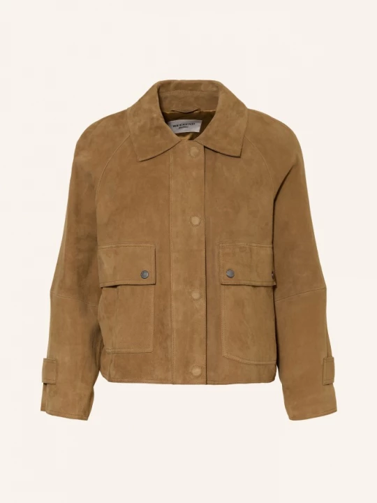 Obrázek produktu Weekend Max Mara Kožená Bunda Abito světle hnědá
