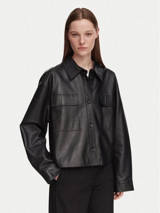 Obrázek produktu Weekend Max Mara Kožená bunda Piovra 2625446021 Černá Regular Fit