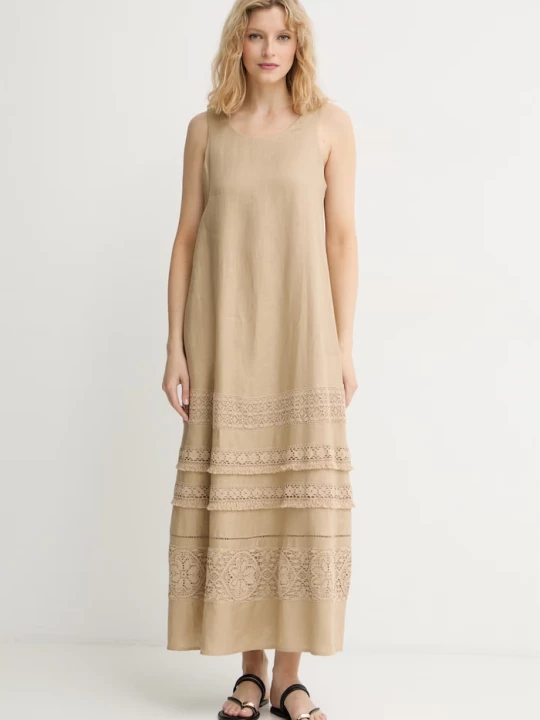 Obrázek produktu Weekend Max Mara letní šaty lněné béžová