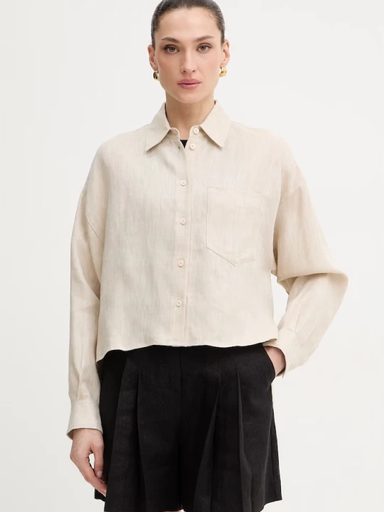 Obrázek produktu Weekend Max Mara Lněná košile Weekend Max Mara CAPO béžová