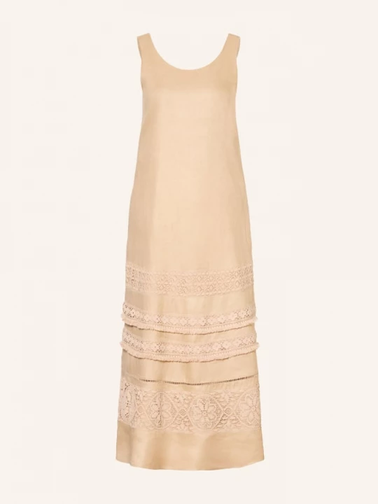 Obrázek produktu Weekend Max Mara Lněné Šaty Dolmen S Krajkou béžová