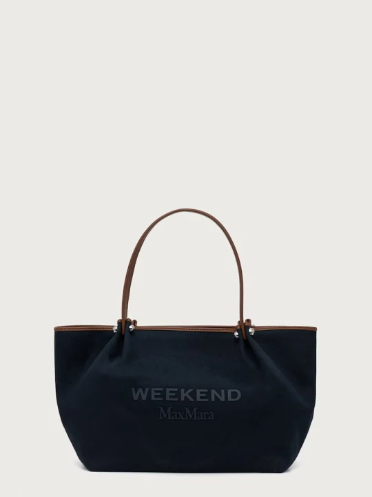 Obrázek produktu Weekend Max Mara nákupní taška dámská bavlněná WKAGETTO námořnická modř