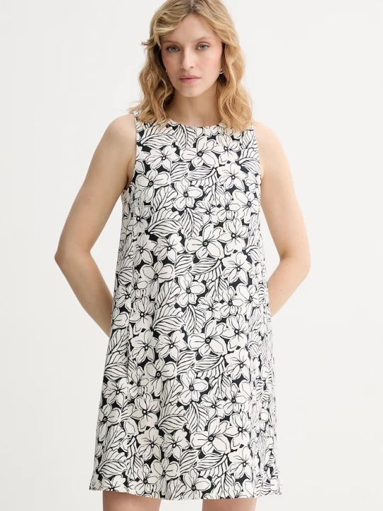 Obrázek produktu Weekend Max Mara rozšířené bavlněné žluté šaty černá